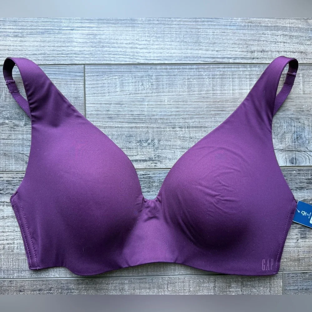 GAP GapBody Favorite Wireless Bra 34B Plum - Picture 1 of 3
